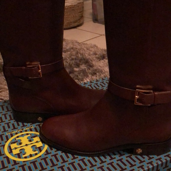 NWB Tory Burch Brooke Knee Boot Calf Leather Boots - Picture 4 of 4